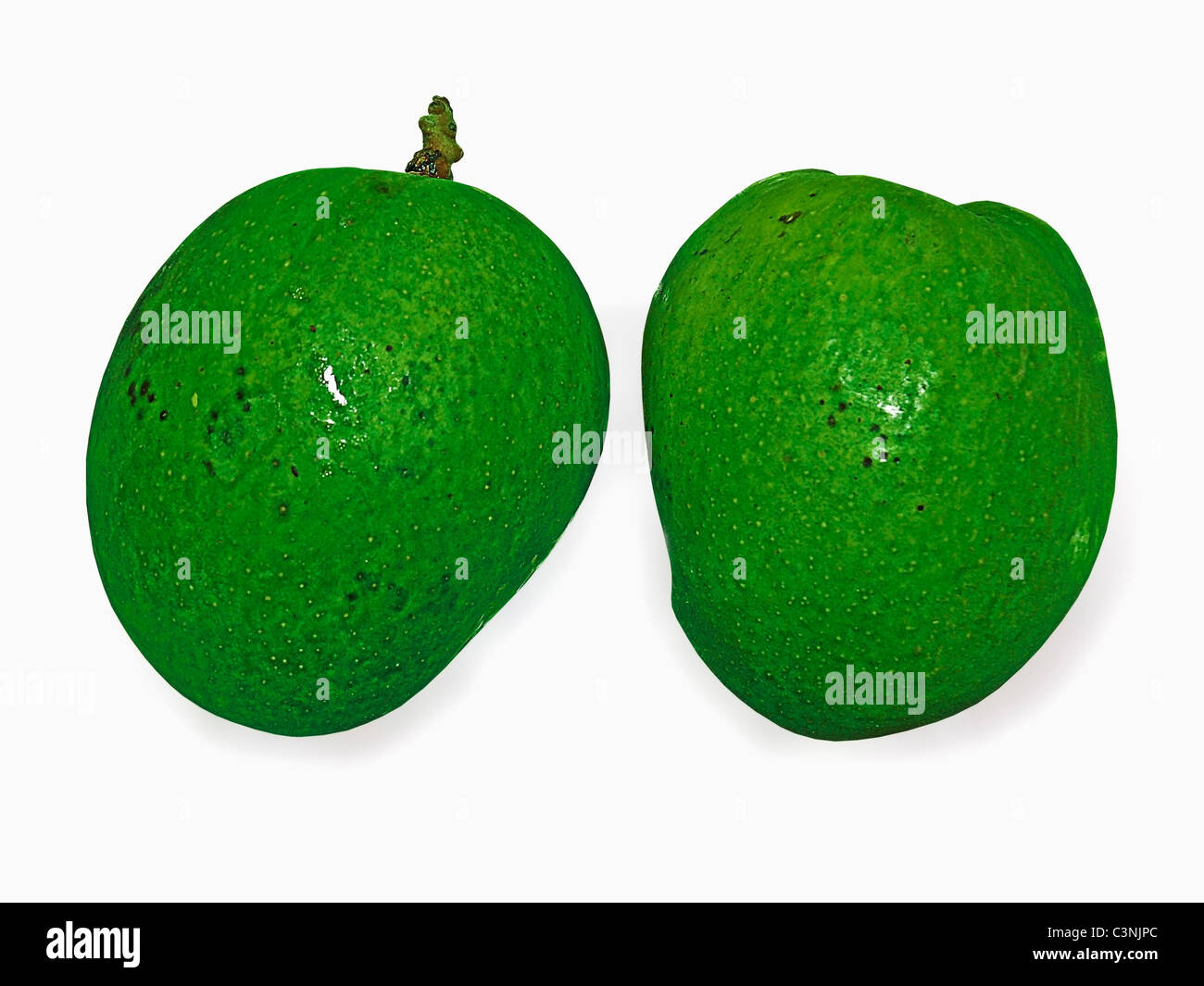 Fruit, Green, Raw, Alfonso Mango, India Stock Photo