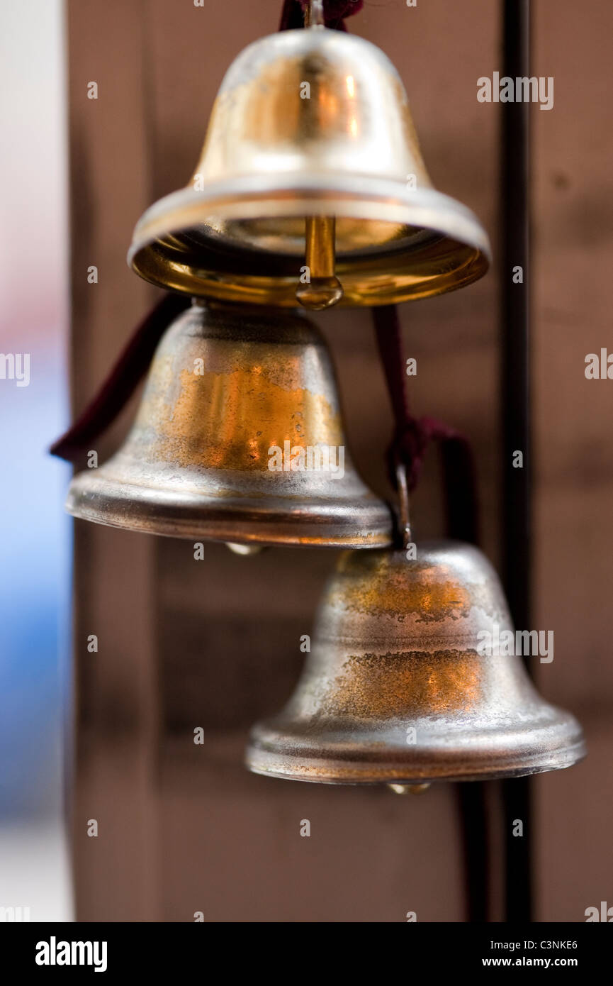 Bells Hanging On A Door Knob Stock Photo 36740990 Alamy