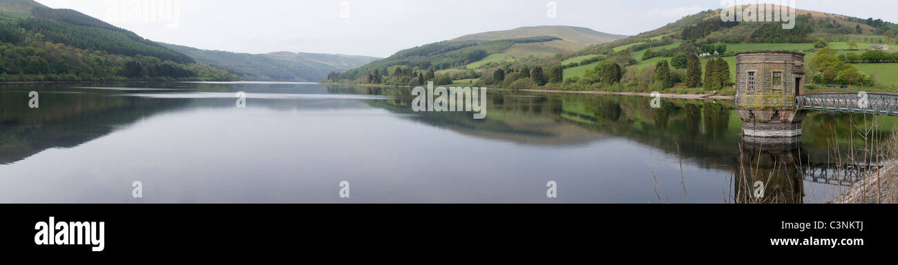 Talybont Reservoir and Forest. Near Talybont on Usk, Brecon Beacons, Wales UK 110759 Brecon-Walk Stock Photo