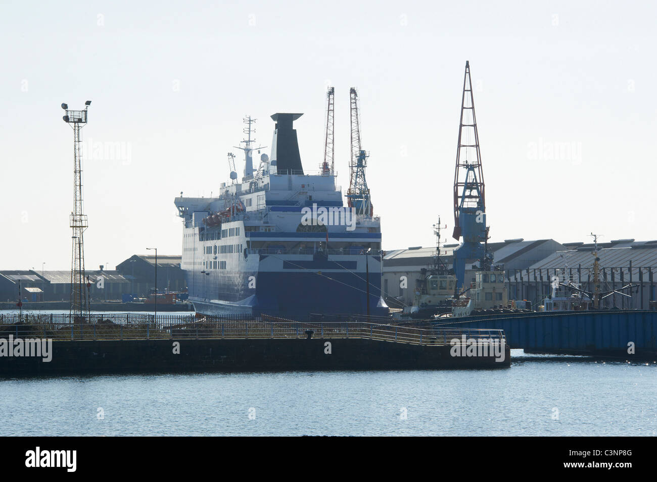 Ferry At Swansea Docks Swansea South Wales Stock Photo Alamy