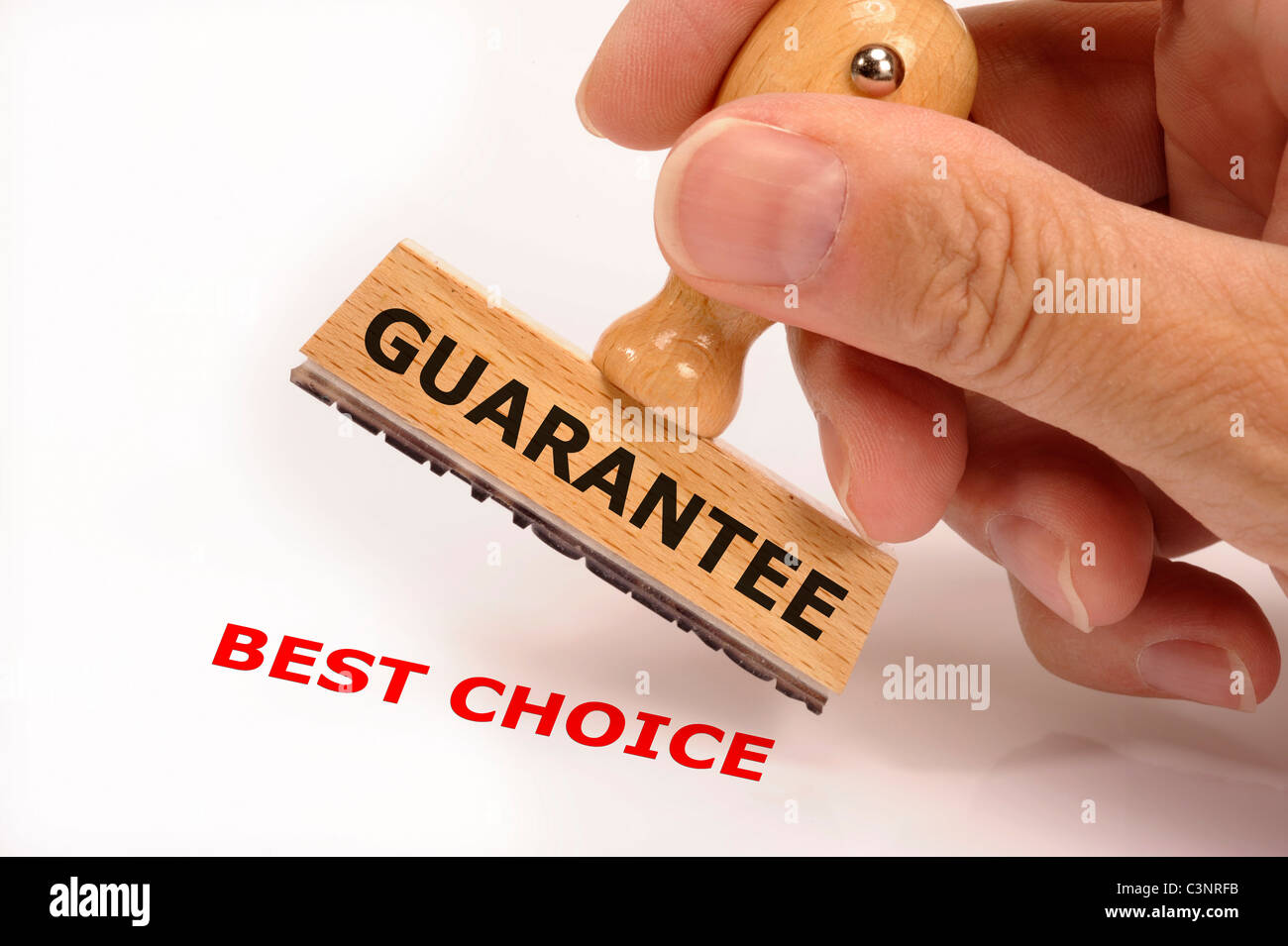 rubber stamp marked with guarantee and copy best choice Stock Photo