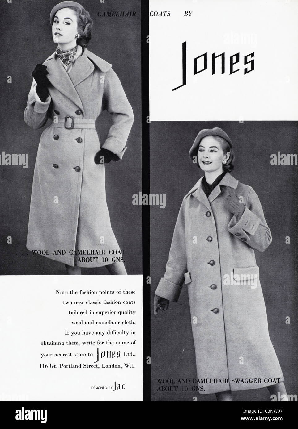 Advert vintage coat ladies hi-res stock photography and images - Alamy