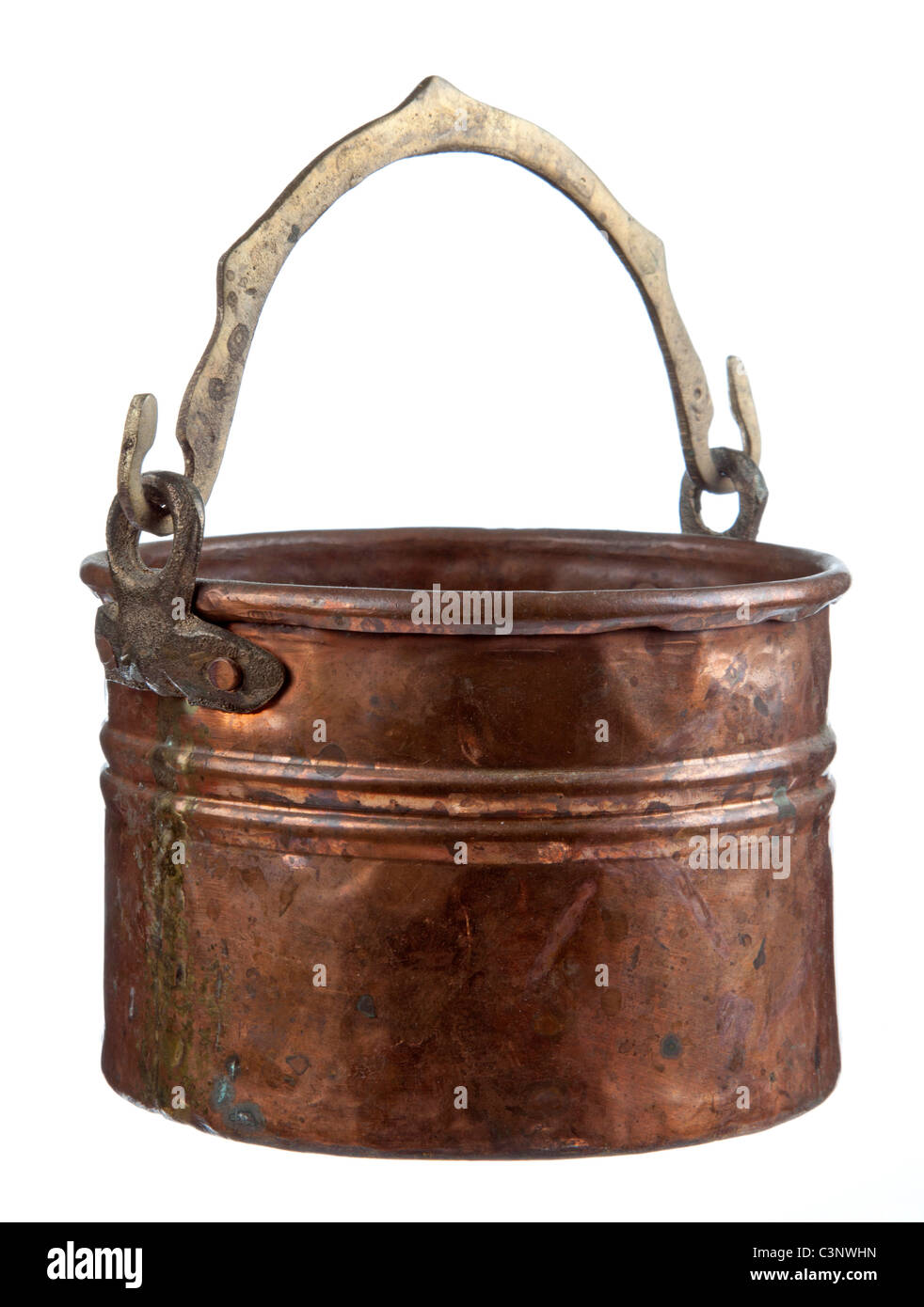 copper pot with white background Stock Photo - Alamy
