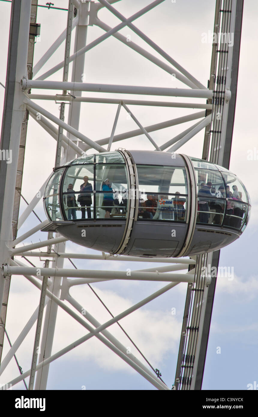 London Eye - details construction, capsule Stock Photo