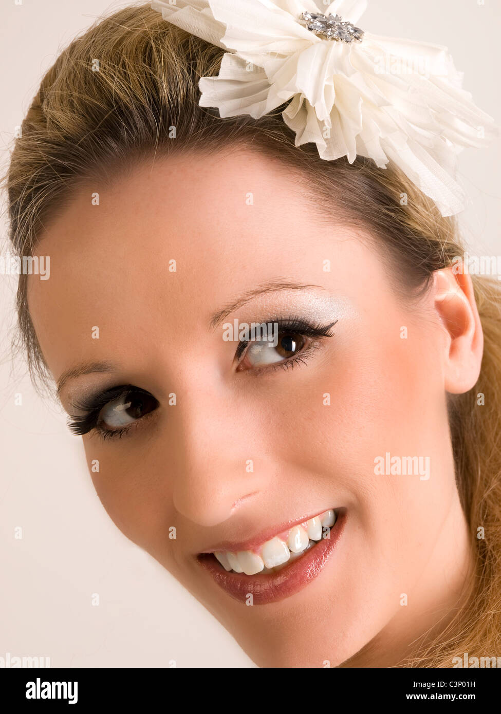 Attractive Blond female portrait Stock Photo