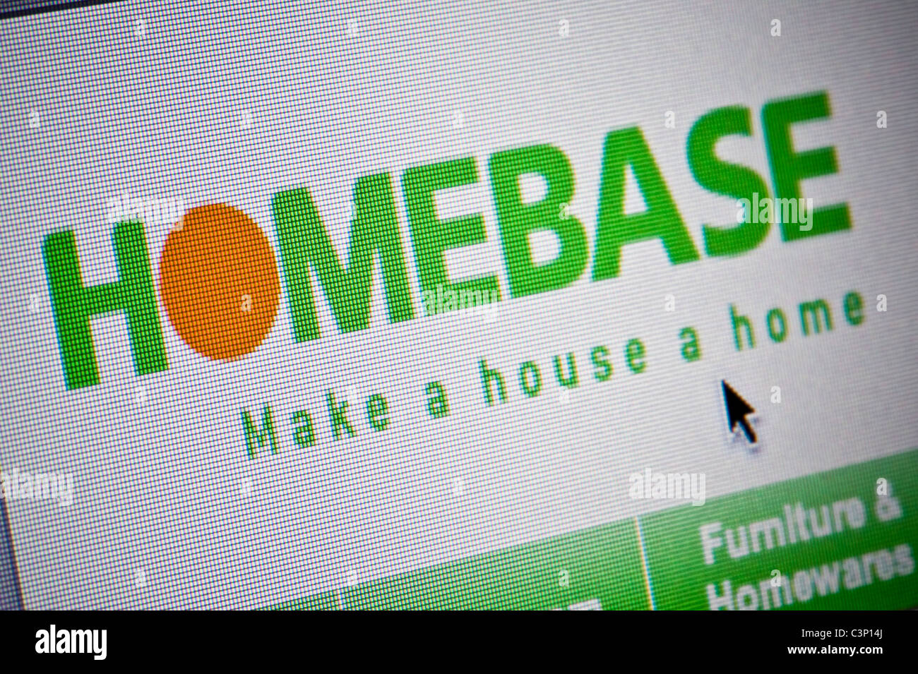 Close up of the Homebase logo as seen on its website. (Editorial use