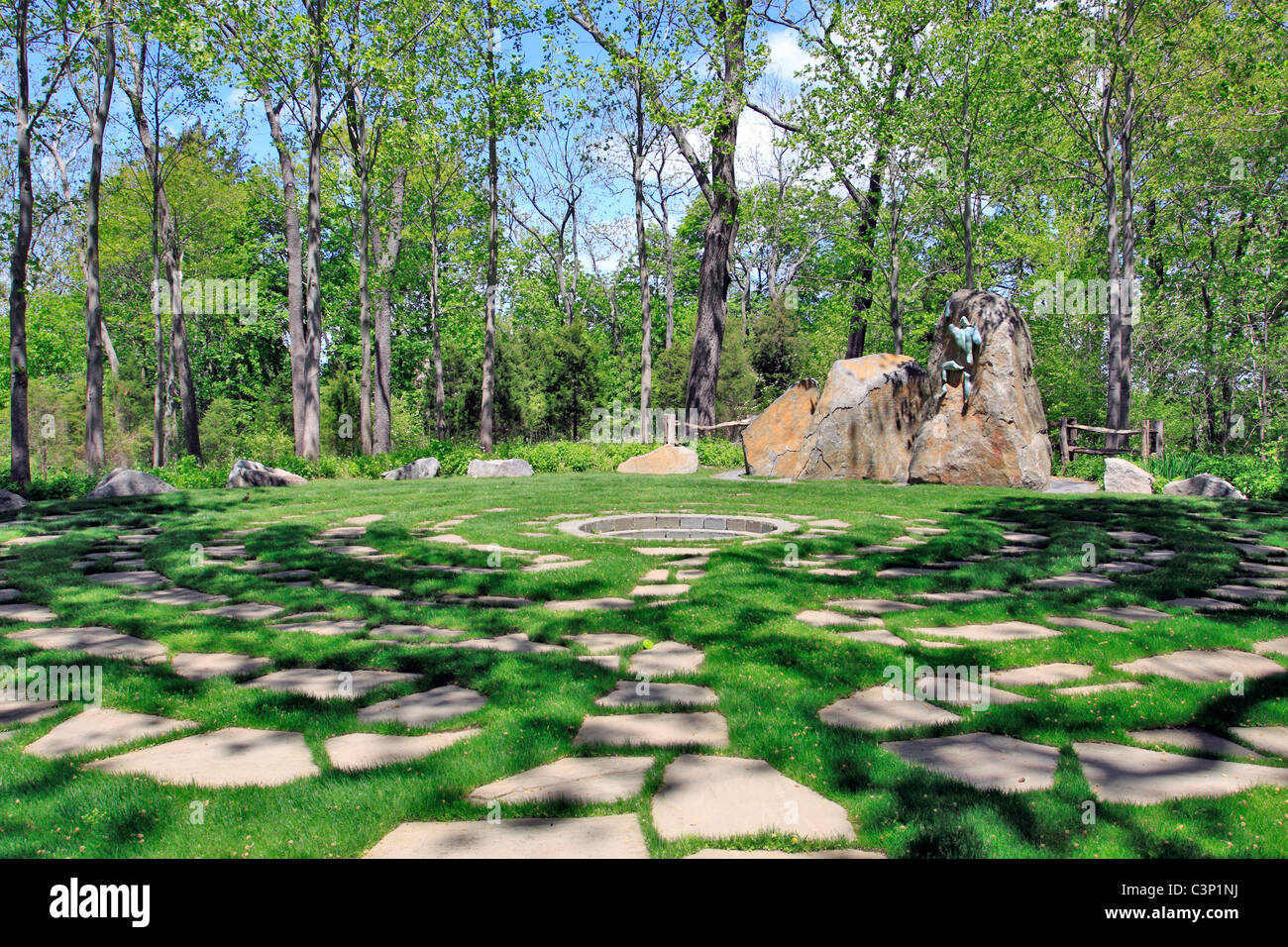 The labyrinth at Avalon Park and Preserve, Stony Brook, Long Island, NY Stock Photo Alamy
