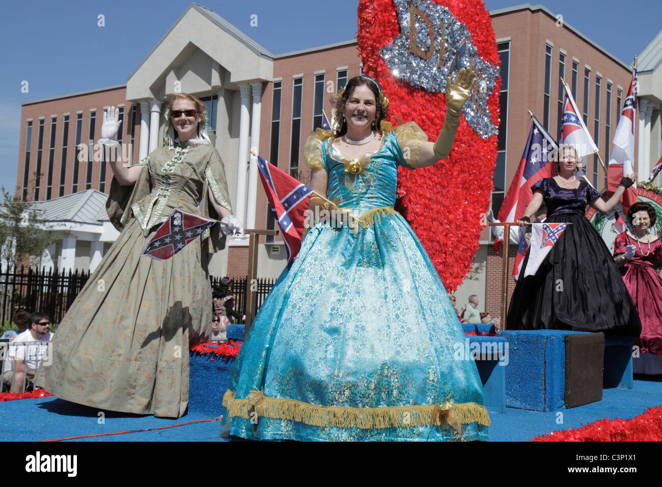 Florida,Hillsborough County,Plant City,West Reynolds Street,Florida Strawberry Festival,Grand Parade,Daughters of the Confederacy,controversial tradit Stock Photo