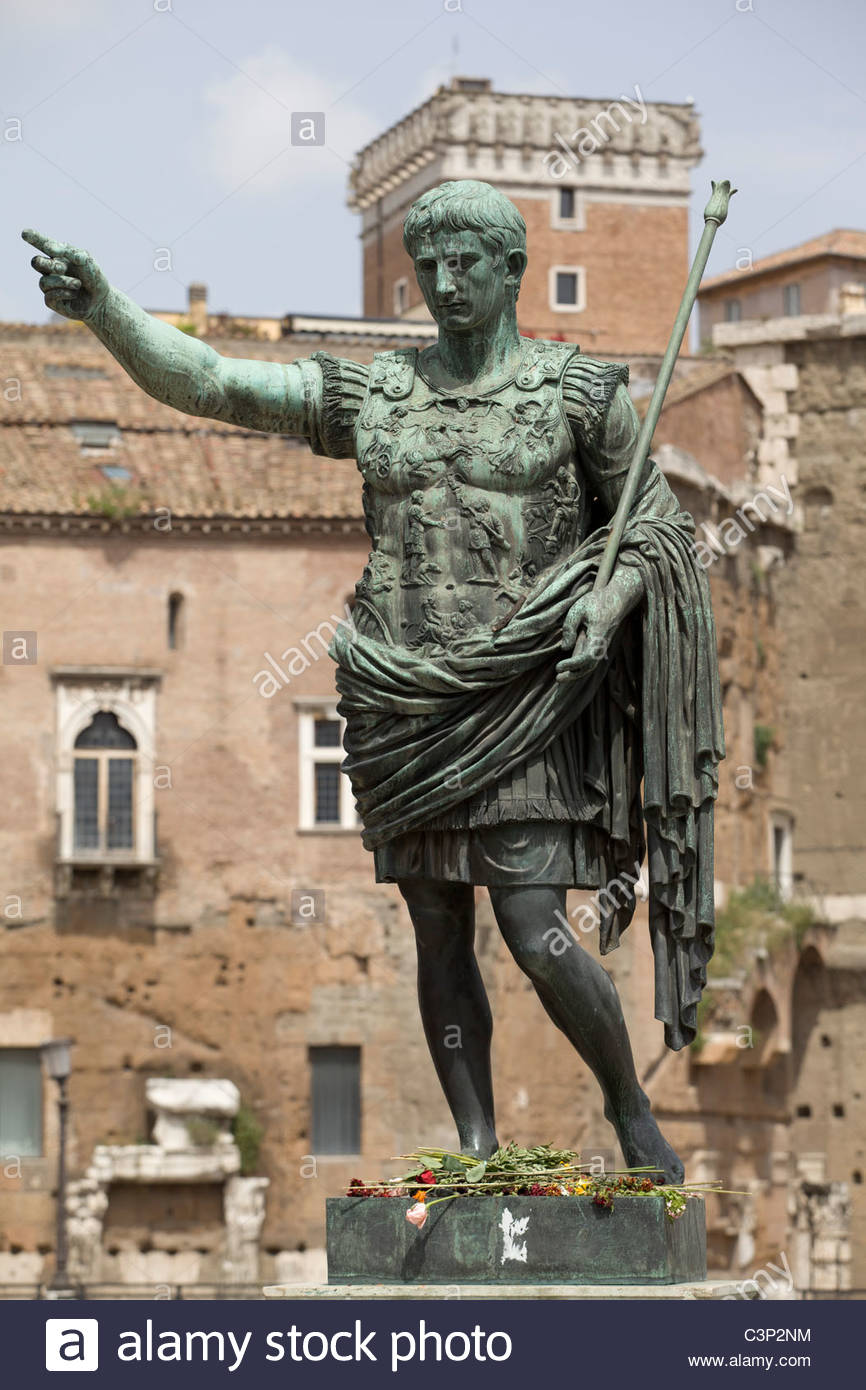 Roman Emperor Augustus Caesar Statue, Rome, Italy Stock Photo 36749824