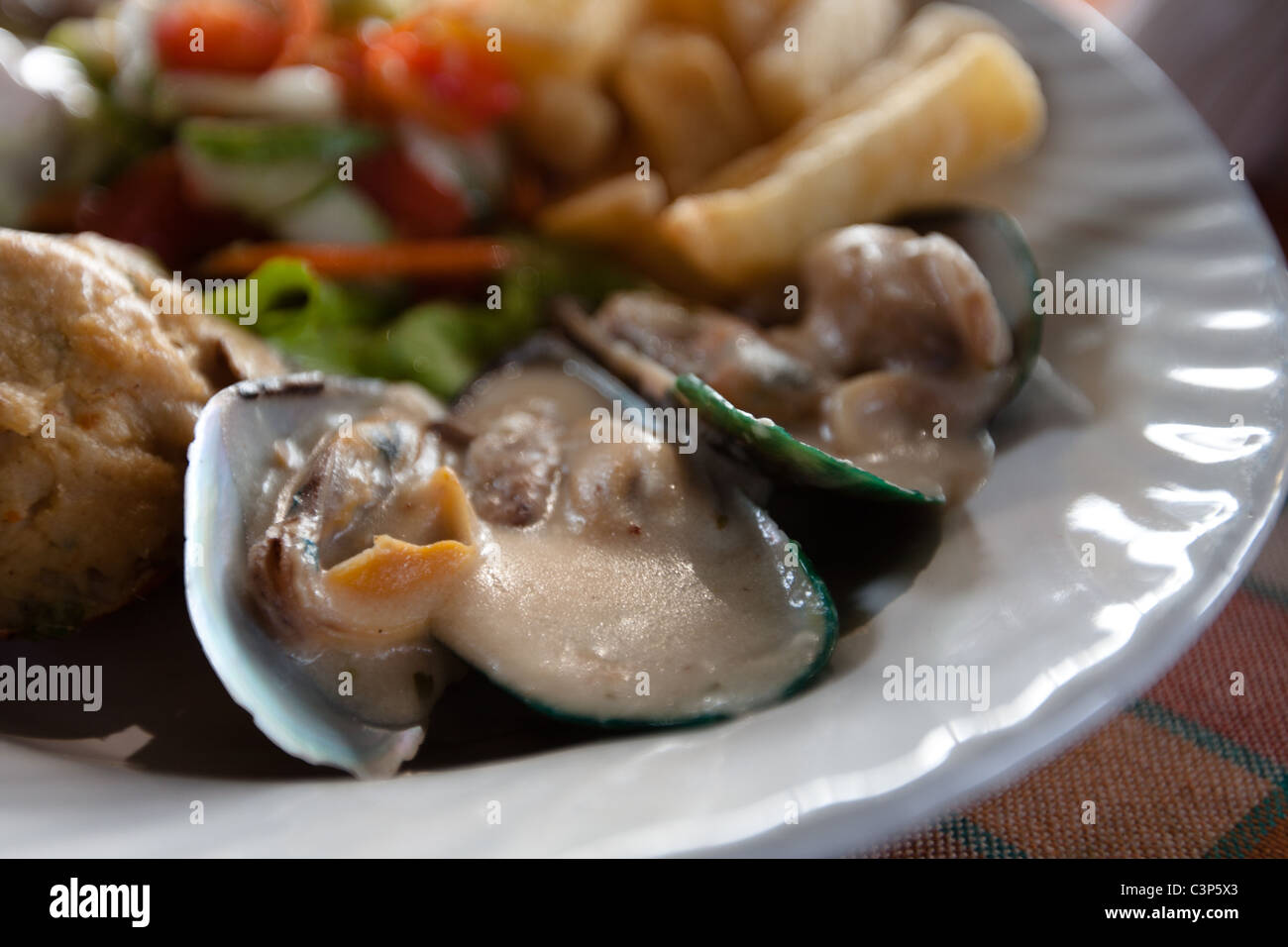 Seafood platter in Goa, India Stock Photo