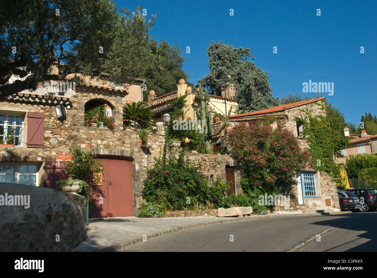 Grimaud houses villas Stock Photo