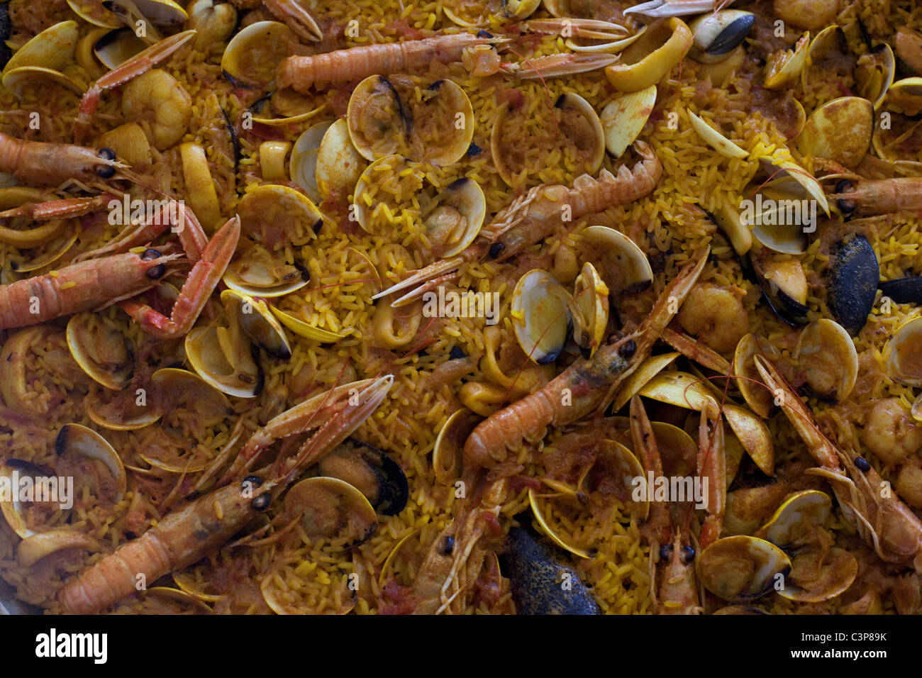 Paella Typical Spanish Food From Valencia Region Stock Photo