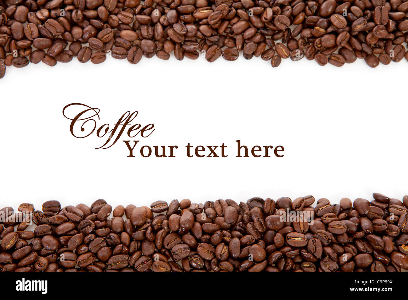 Coffee beans over white background with space for your text Stock Photo ...