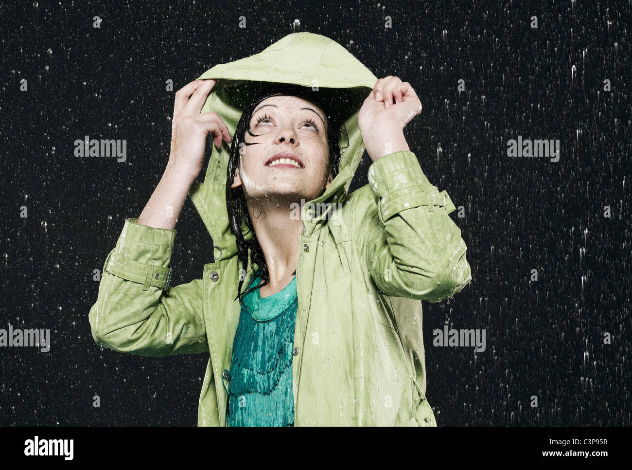 Woman in black hood hi-res stock photography and images - Alamy