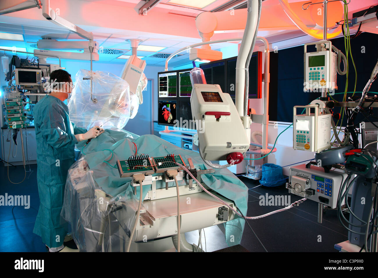 Hospital, Cardiac catheterization laboratory, (heart cath) is the