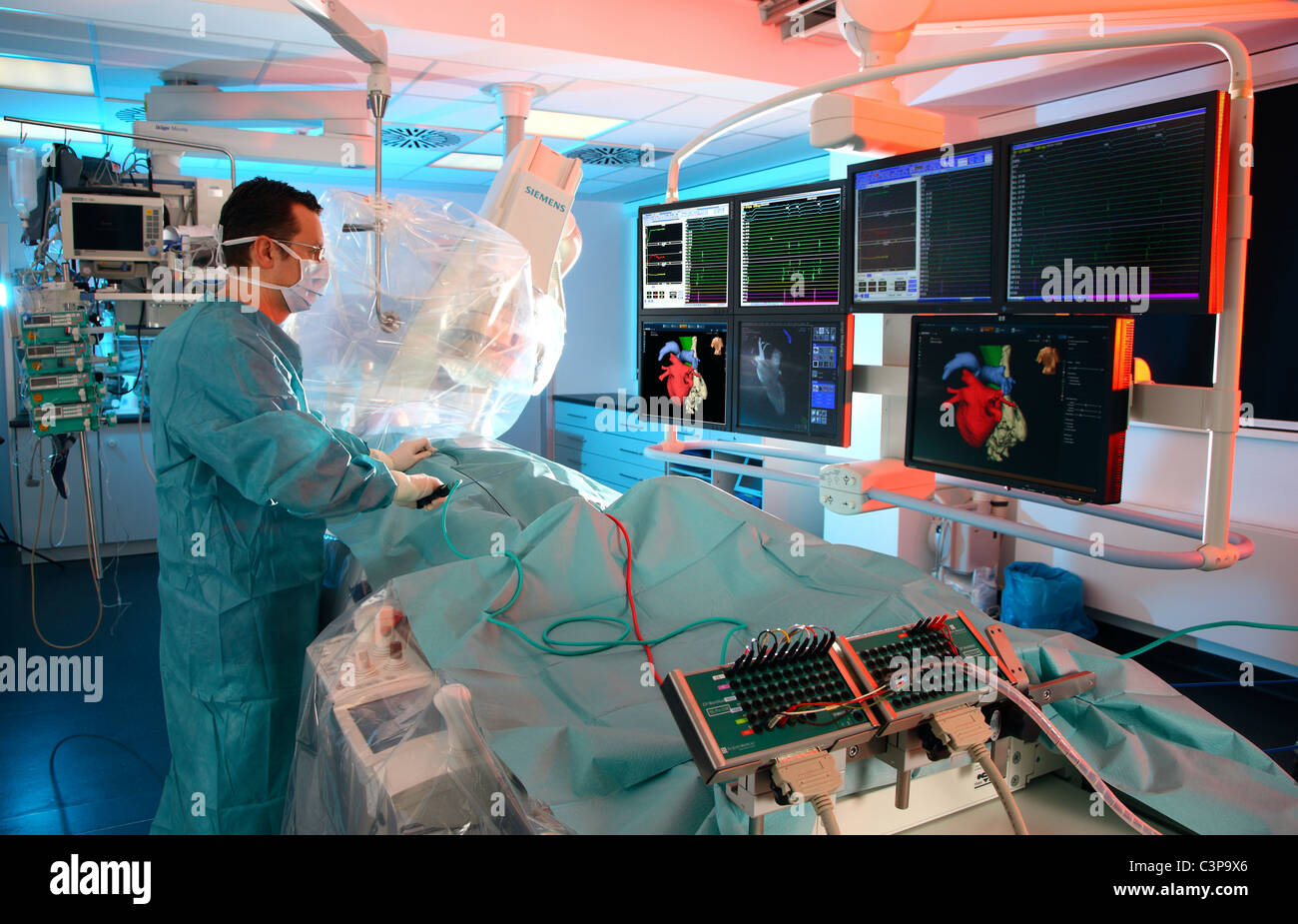 Hospital, Cardiac catheterization laboratory, (heart cath) is the