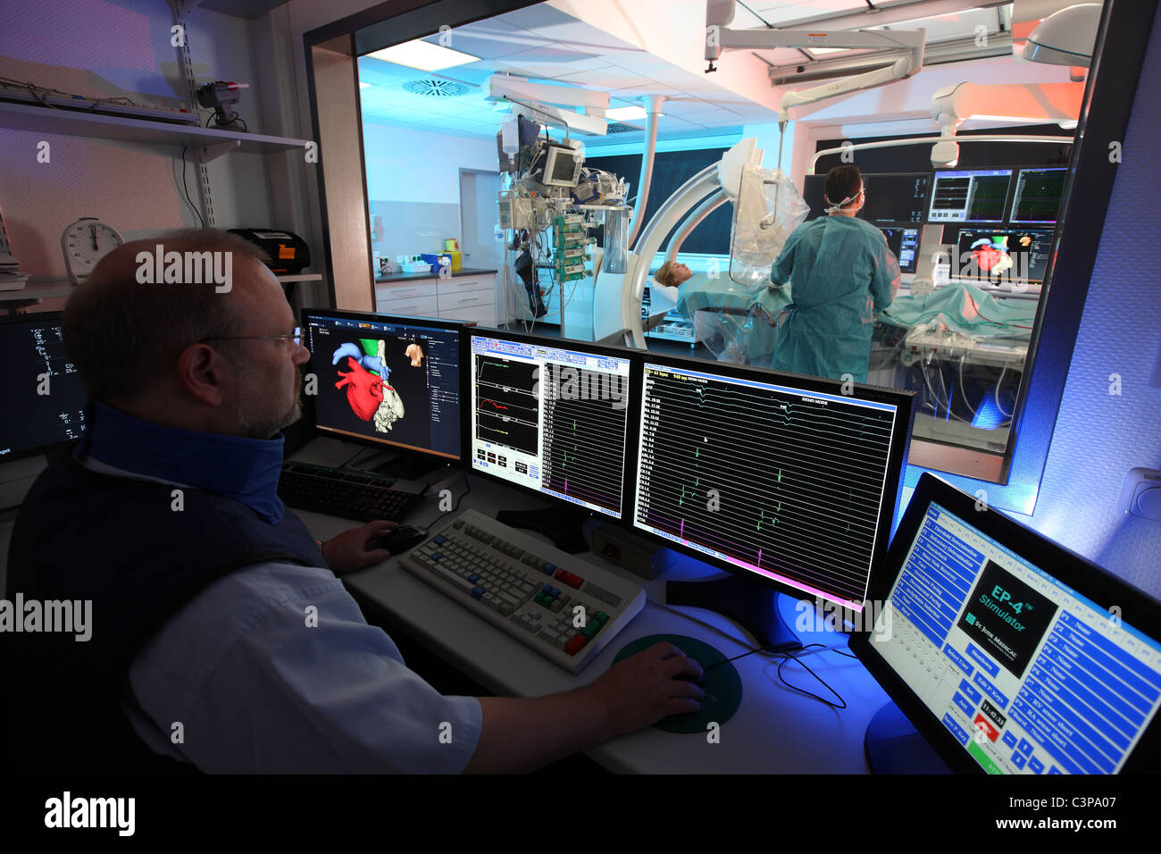 Hospital, Cardiac catheterization laboratory, (heart cath) is the