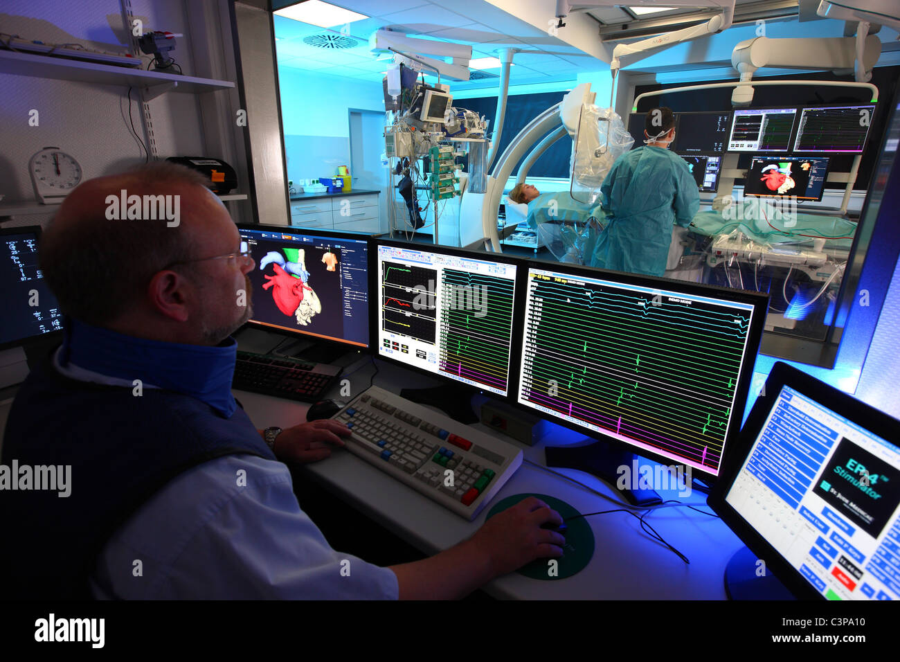 Hospital, Cardiac catheterization laboratory, (heart cath) is the