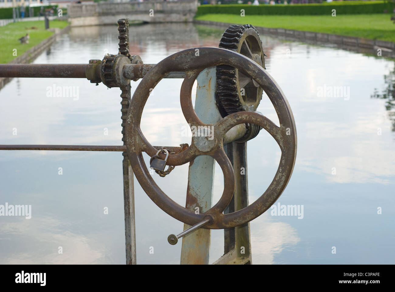 Irrigation Lock for Water and Environmental Conservation Stock Photo