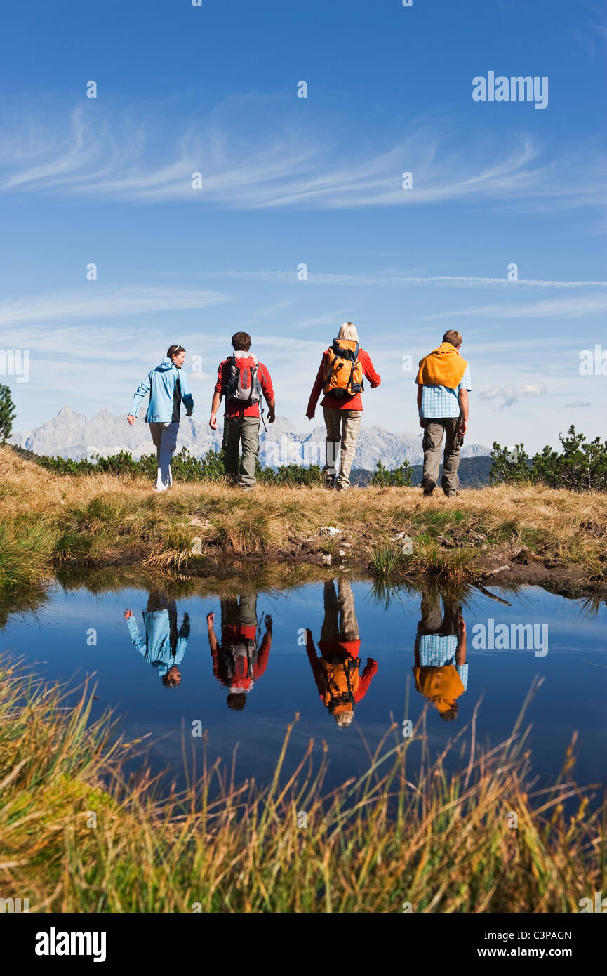 Rear view group hikers hi-res stock photography and images - Alamy
