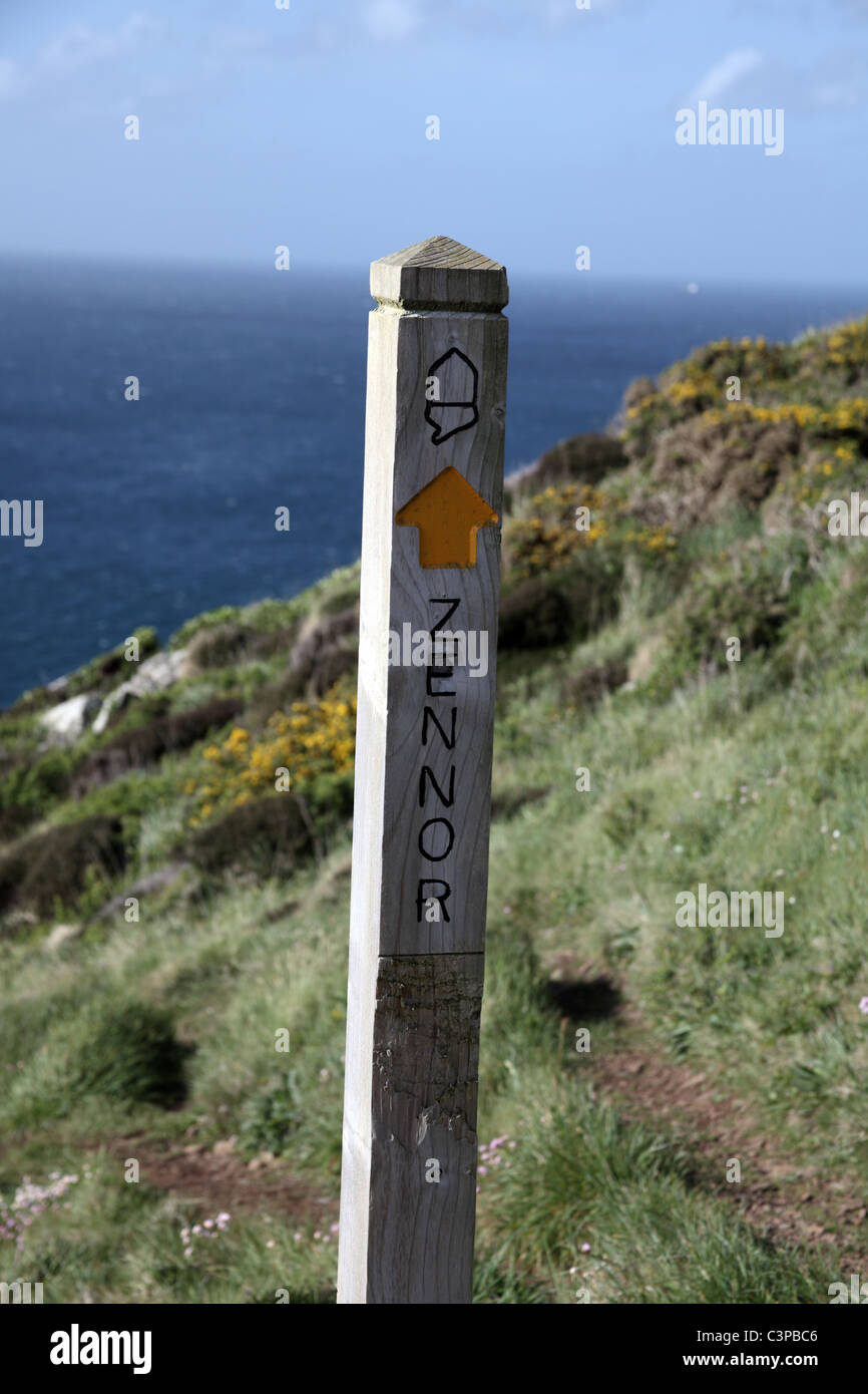 South West Coast Path near Zennor, West Penwith, Cornwall, England Stock Photo