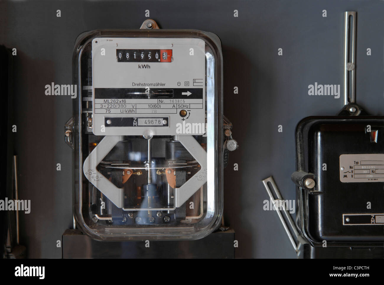 Close up of electricity meter Stock Photo Alamy