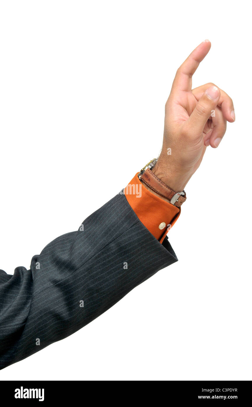 Businessman arm isolated in white Stock Photo - Alamy