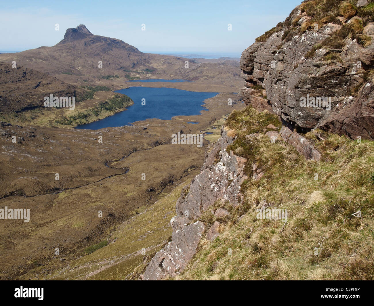 Stac Pollaidh from Cul Mor, Assynt, Scotland Stock Photo