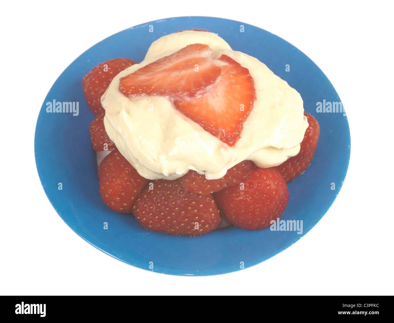 Strawberries with White Chocolate Stock Photo