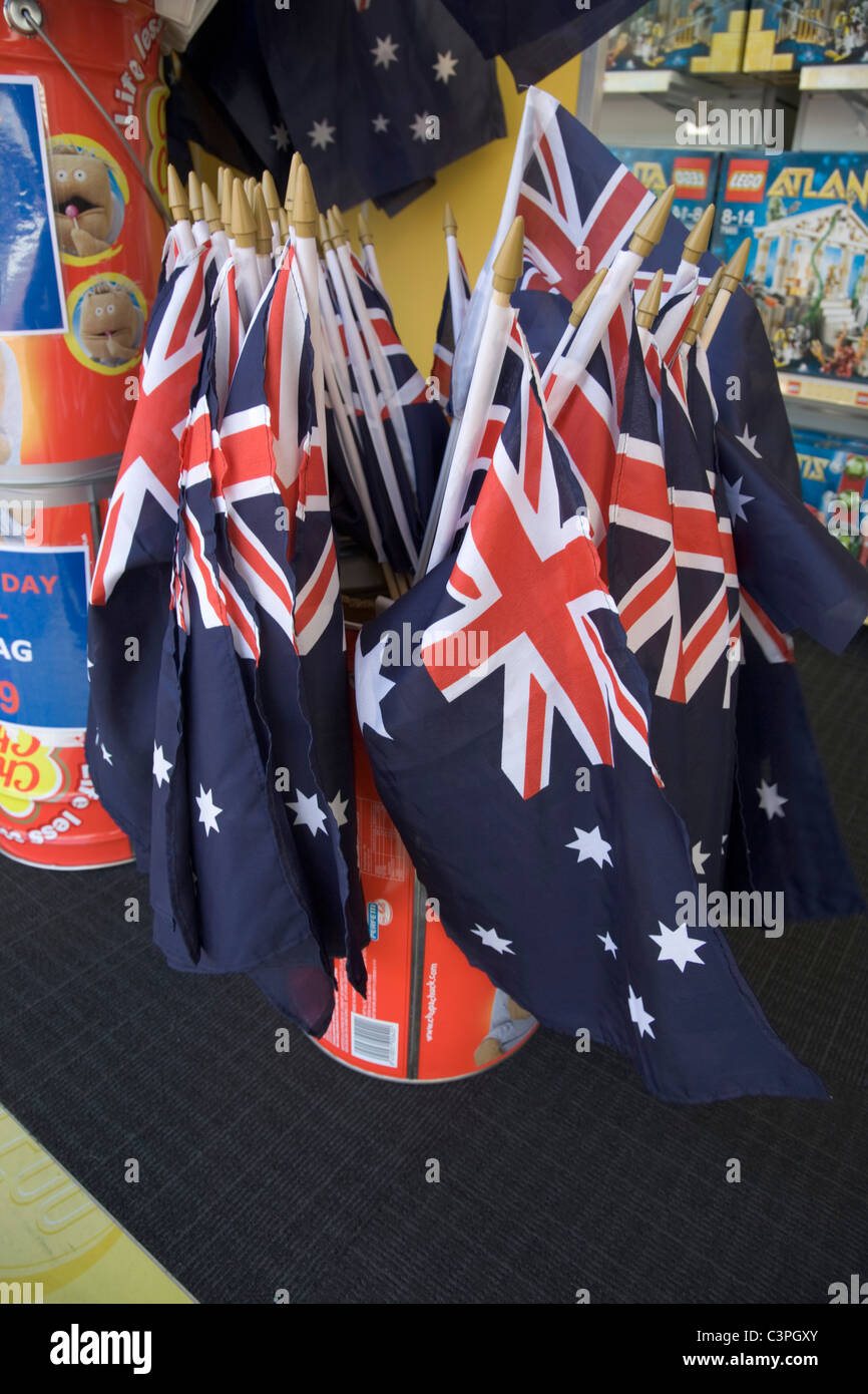 Australian Souvenir Flags, Sydney Australia Stock Photo
