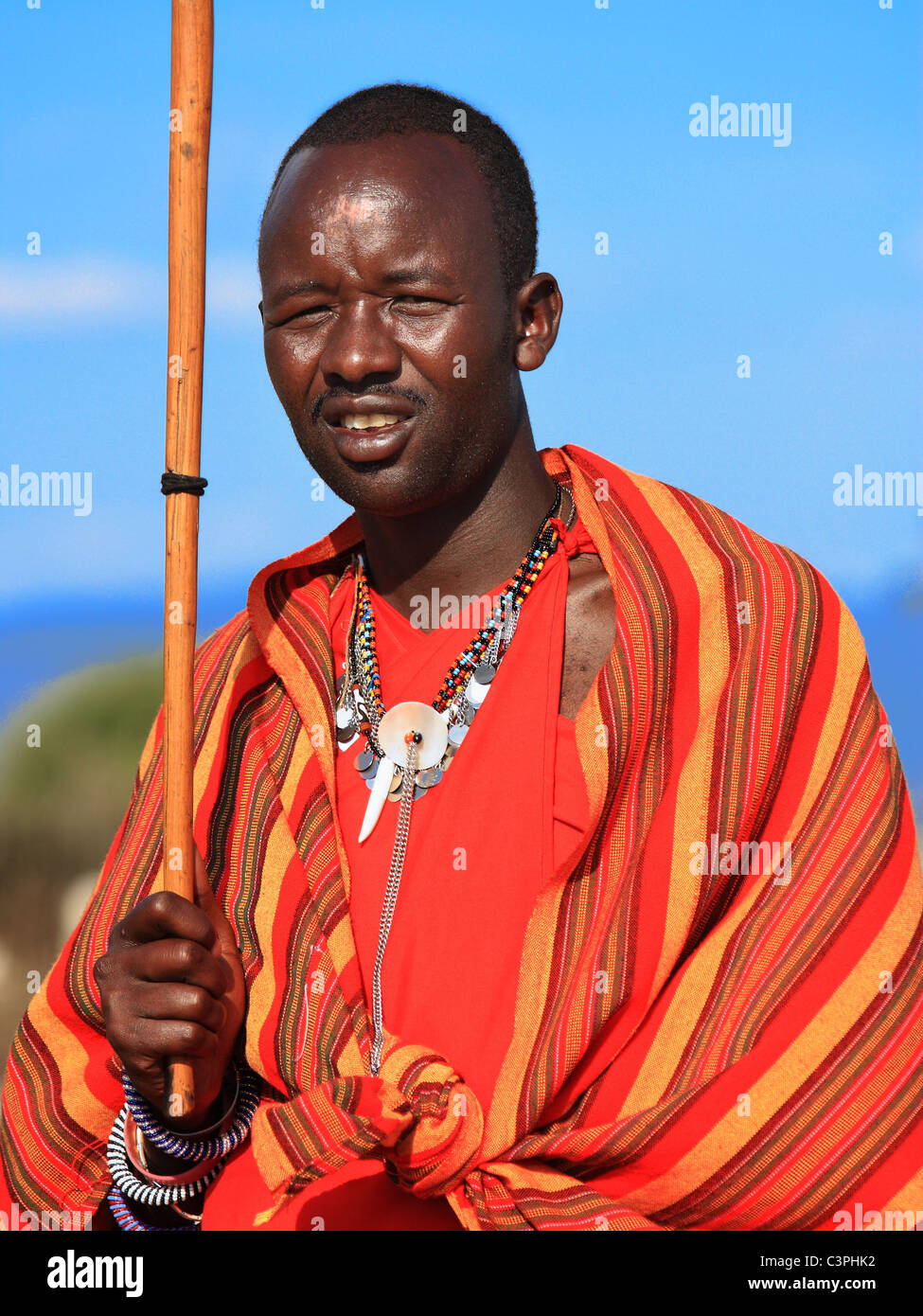 Young Masai Man Stock Photo
