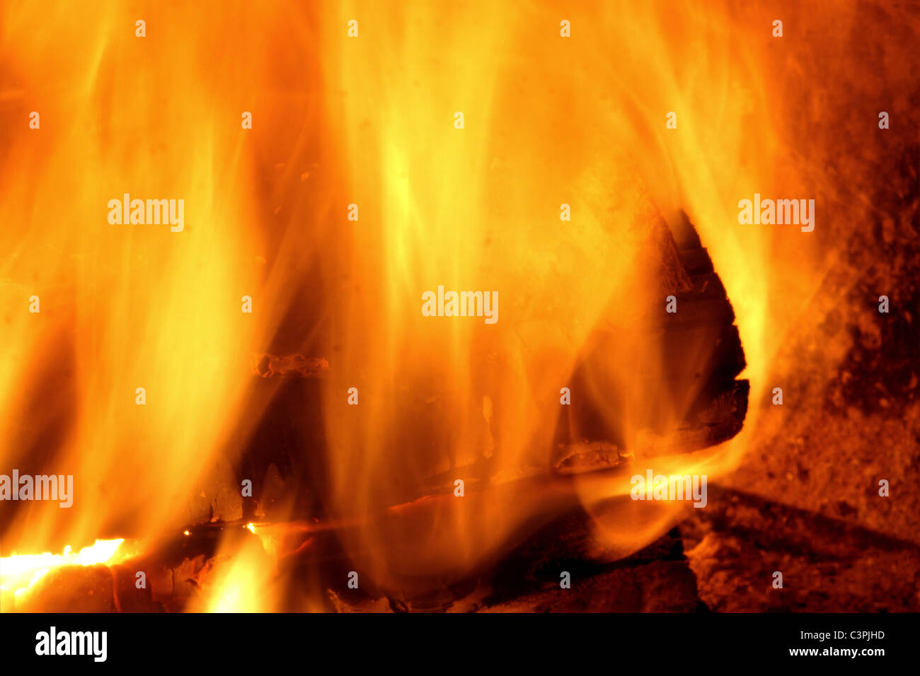 fire in the chimney Stock Photo Alamy