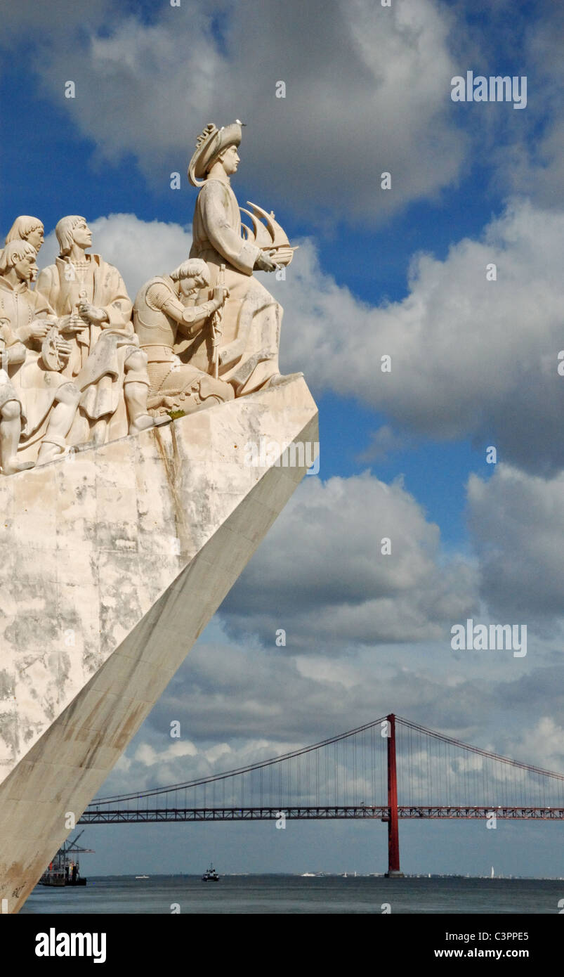 Monument To The Discoveries, in Belem district, Lisbon. Portugal, Europe. Stock Photo