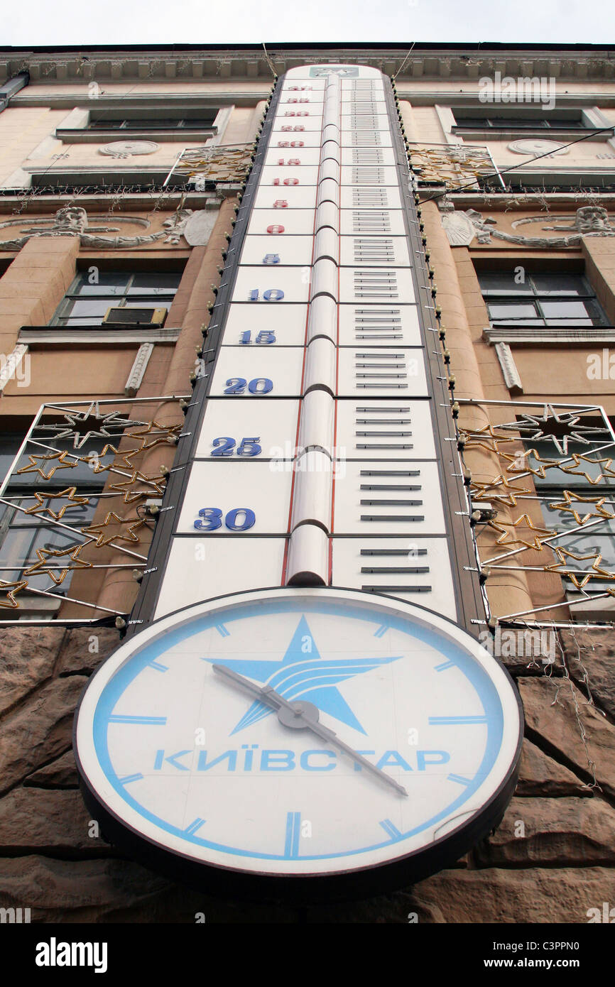 Giant Thermometer hanging on the “House under thermometer