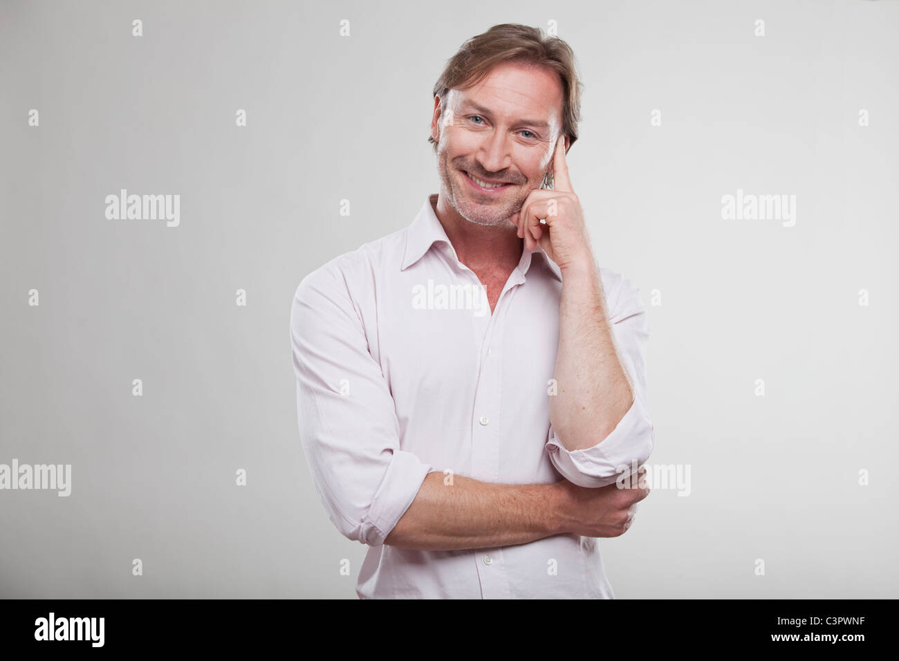 Waist up portrait caucasian man Cut Out Stock Images & Pictures - Alamy