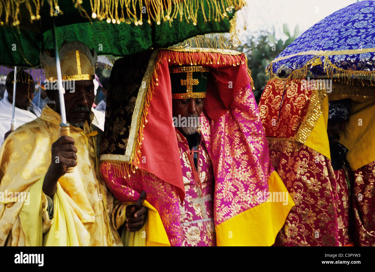 Timkat ( Ethiopian Orthodox Epiphany ) ceremony in Ethiopia Stock Photo