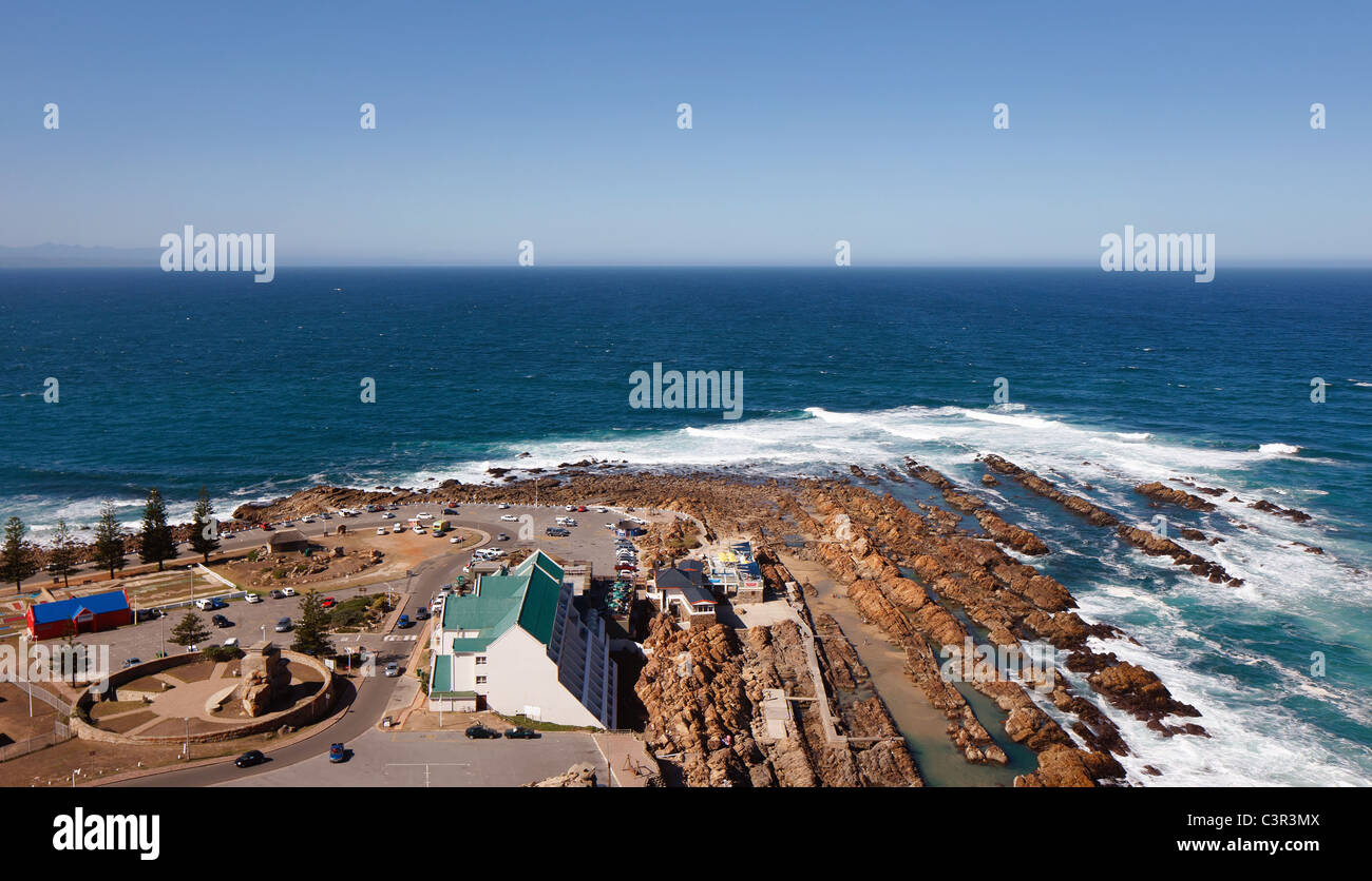The well known Point Hotel on the rocks at  Mossel Bay, Cape Province, South Africa Stock Photo