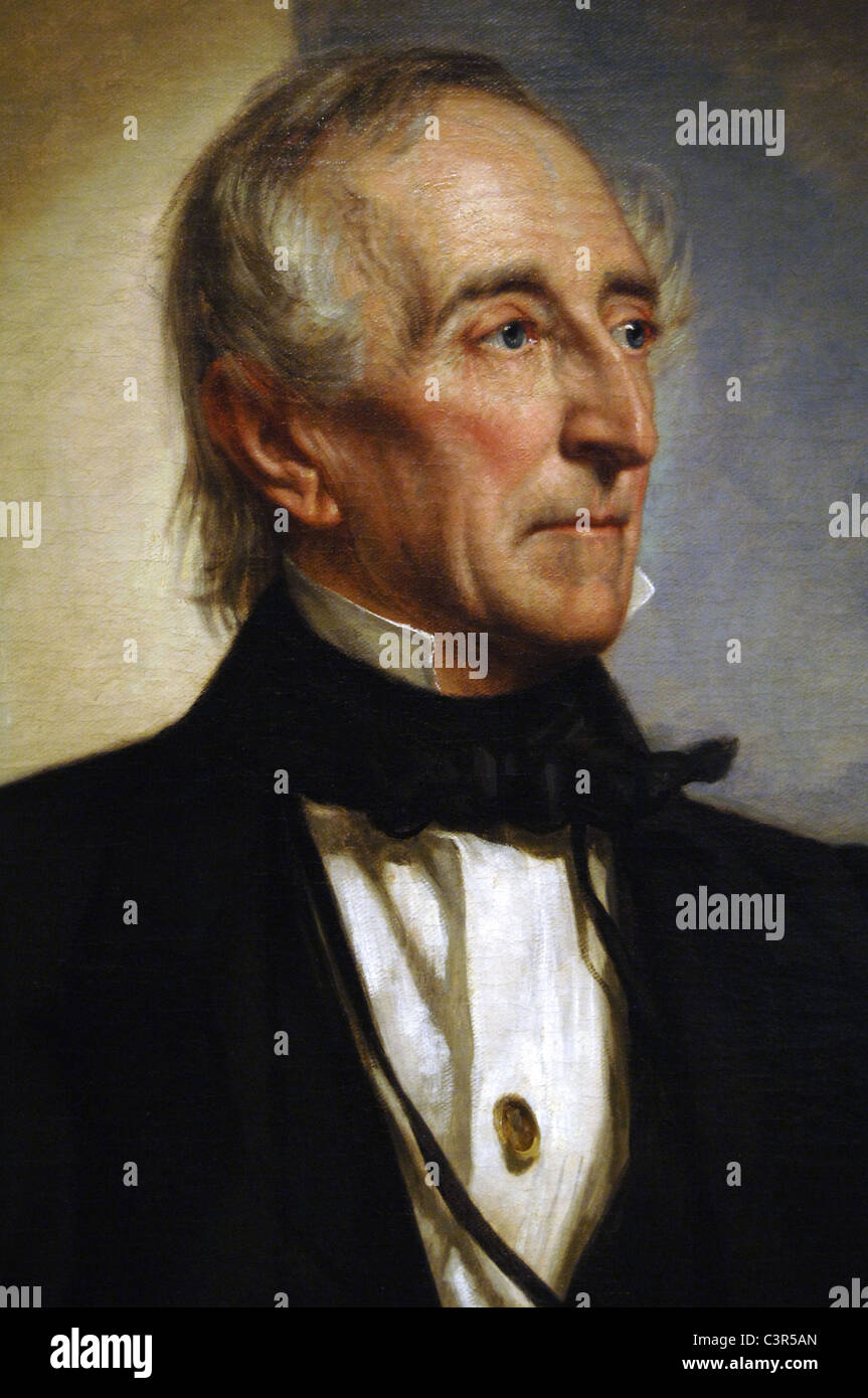 John Tyler, Jr. (1790-1862). American politician. 10th President of USA (1841-1845). Portrait (1859) by George Peter A. Healy. Stock Photo