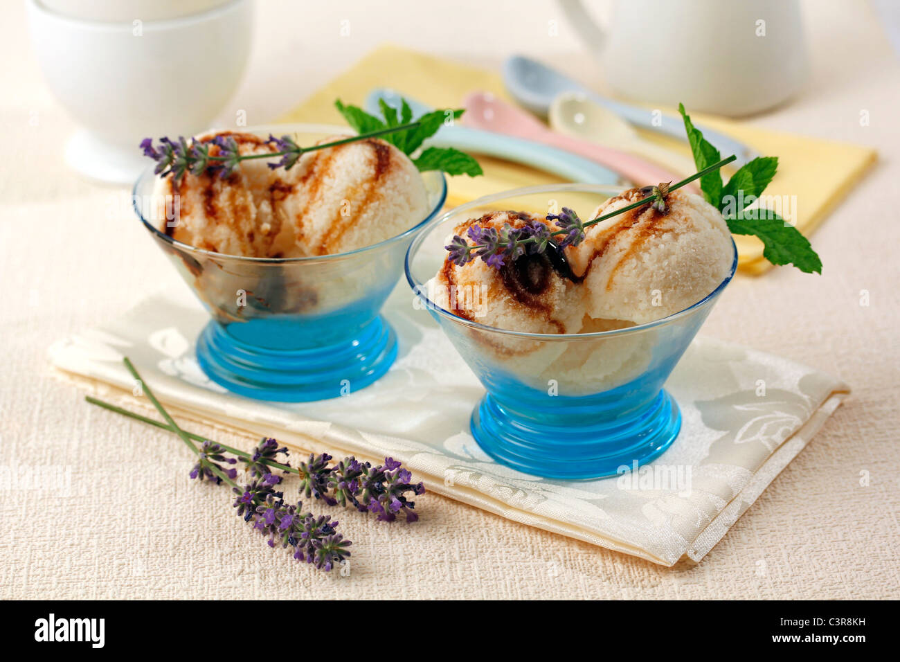 https://c8.alamy.com/comp/C3R8KH/lavender-sorbet-recipe-available-C3R8KH.jpg