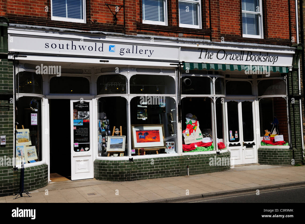 Southwold Gallery and The Orwell Bookshop, Southwold, Suffolk, England, UK Stock Photo