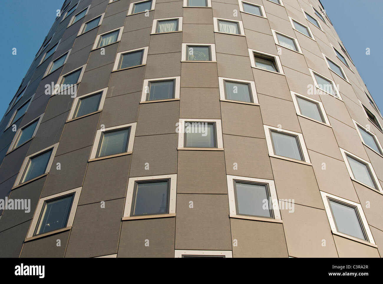 Apartment Tower Block of Wohnpark Donau-City, Vienna DC (Donaustadt), Wien, Austria Stock Photo