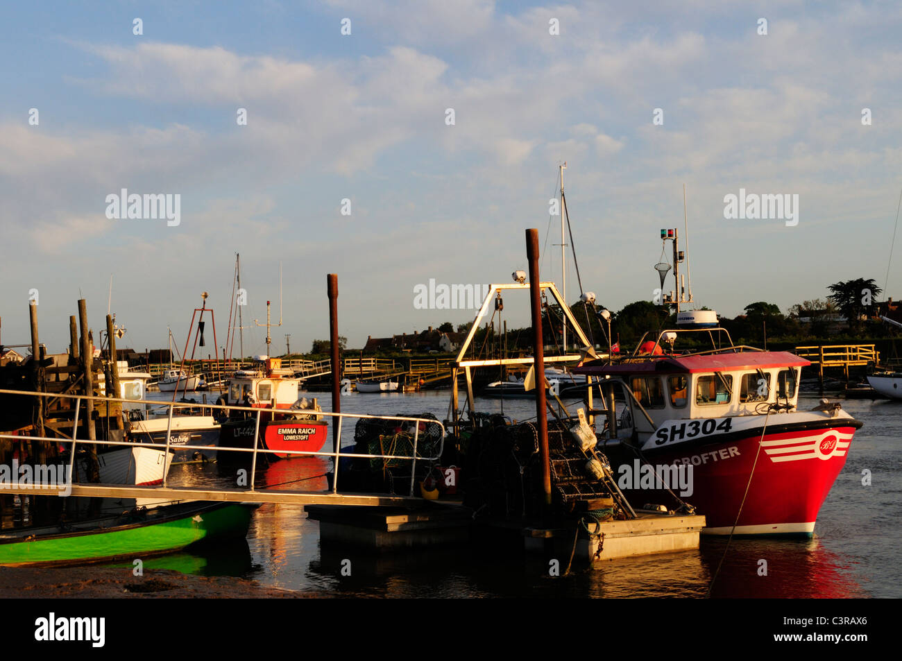 Fishing Boats at Southwold Harbour, Suffolk, England, Uk Stock Photo