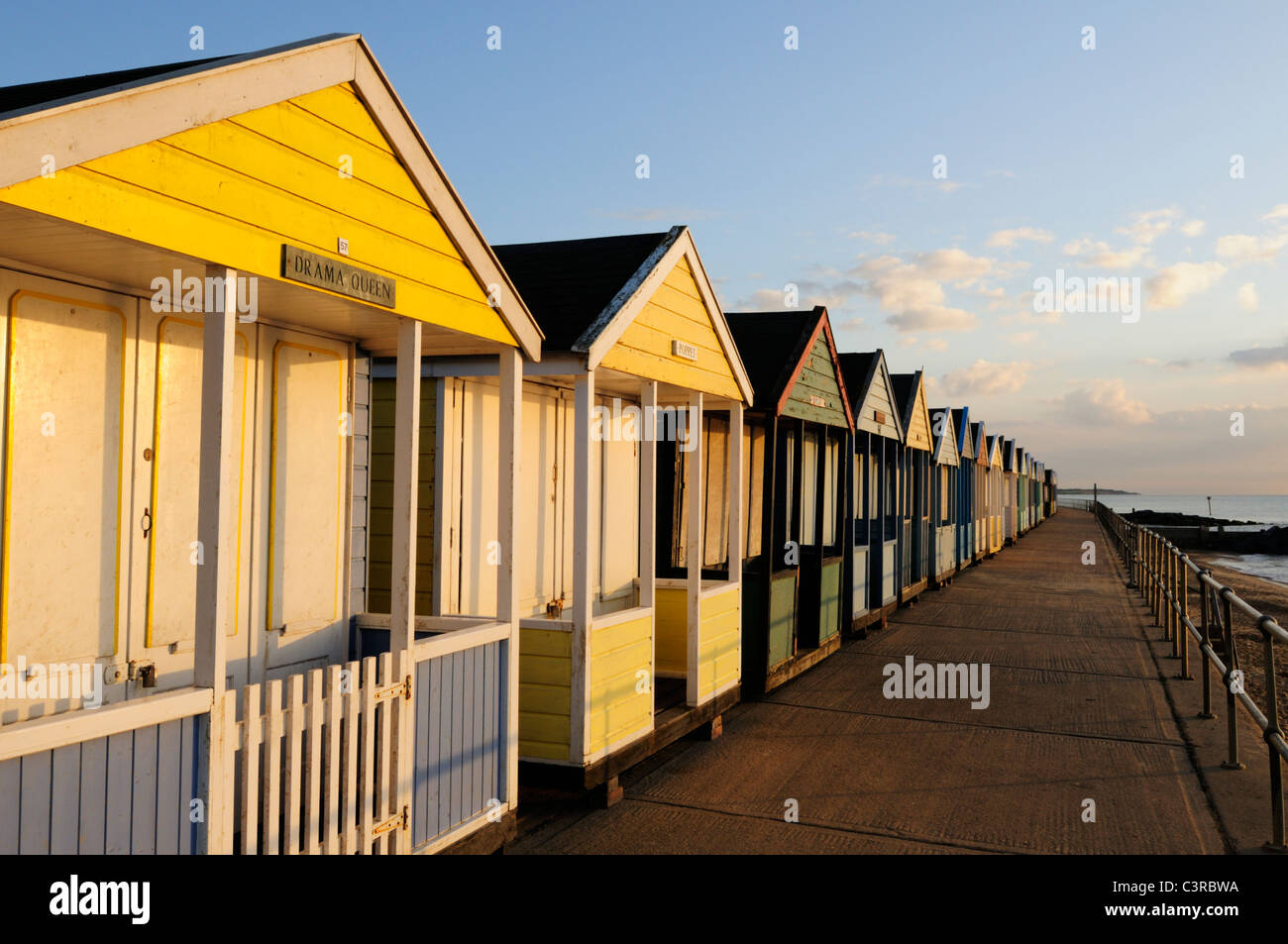Beach Huts at Southwold, Suffolk, England, UK Stock Photo