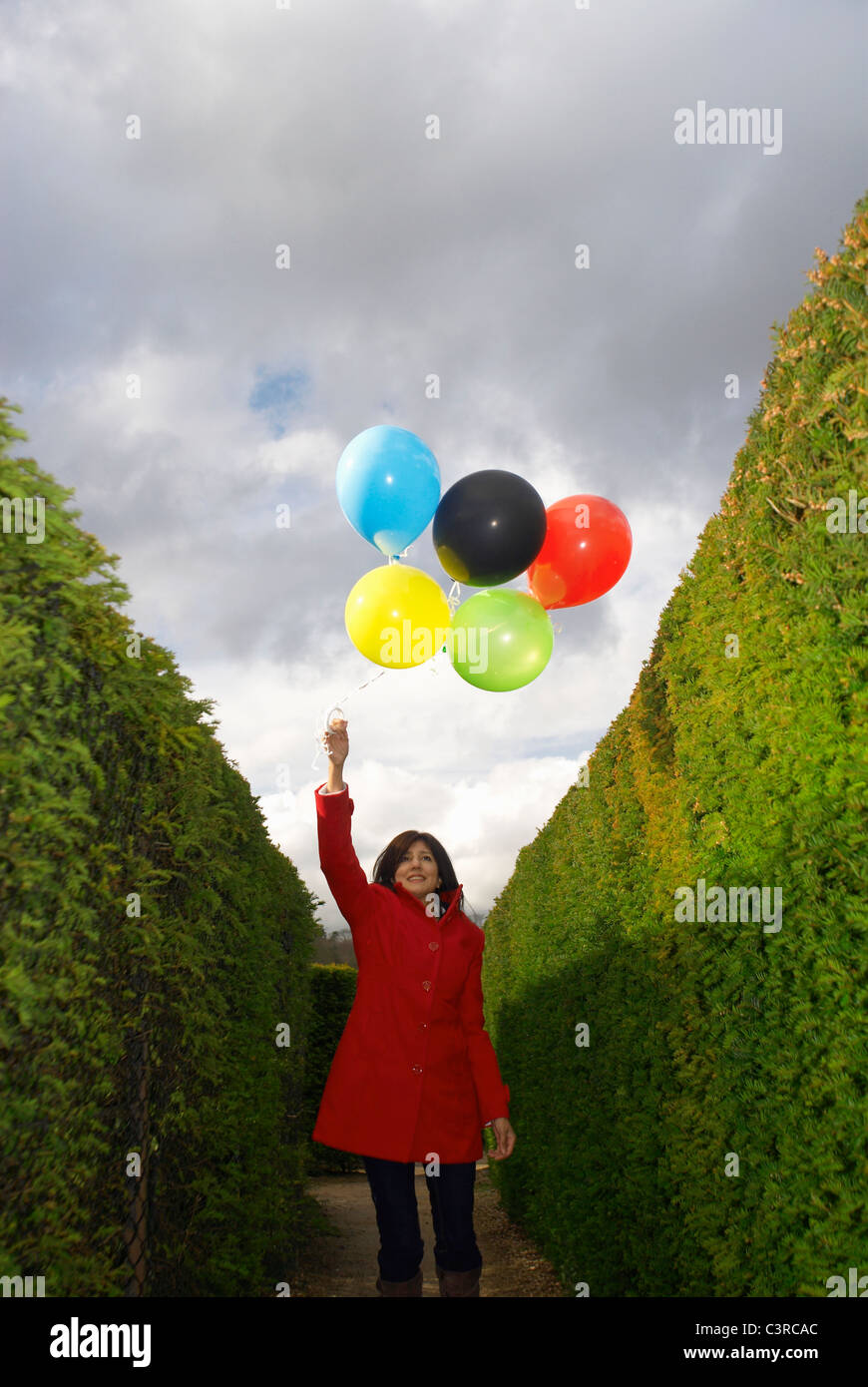 Maze and balloons hi-res stock photography and images - Alamy