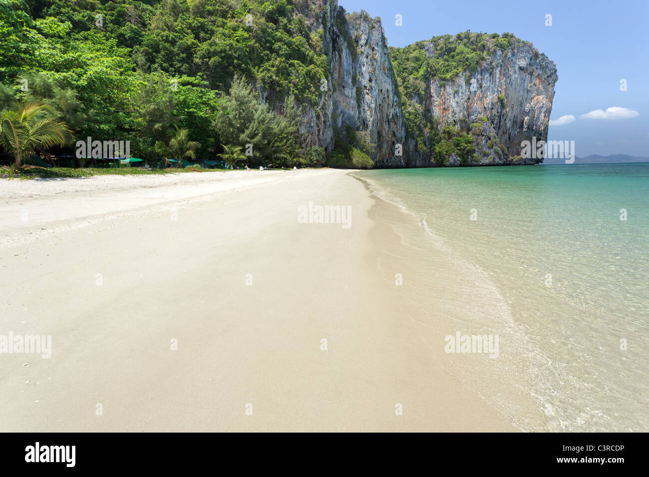 beach of tropical karstic island ko laoliang in thailand Stock Photo