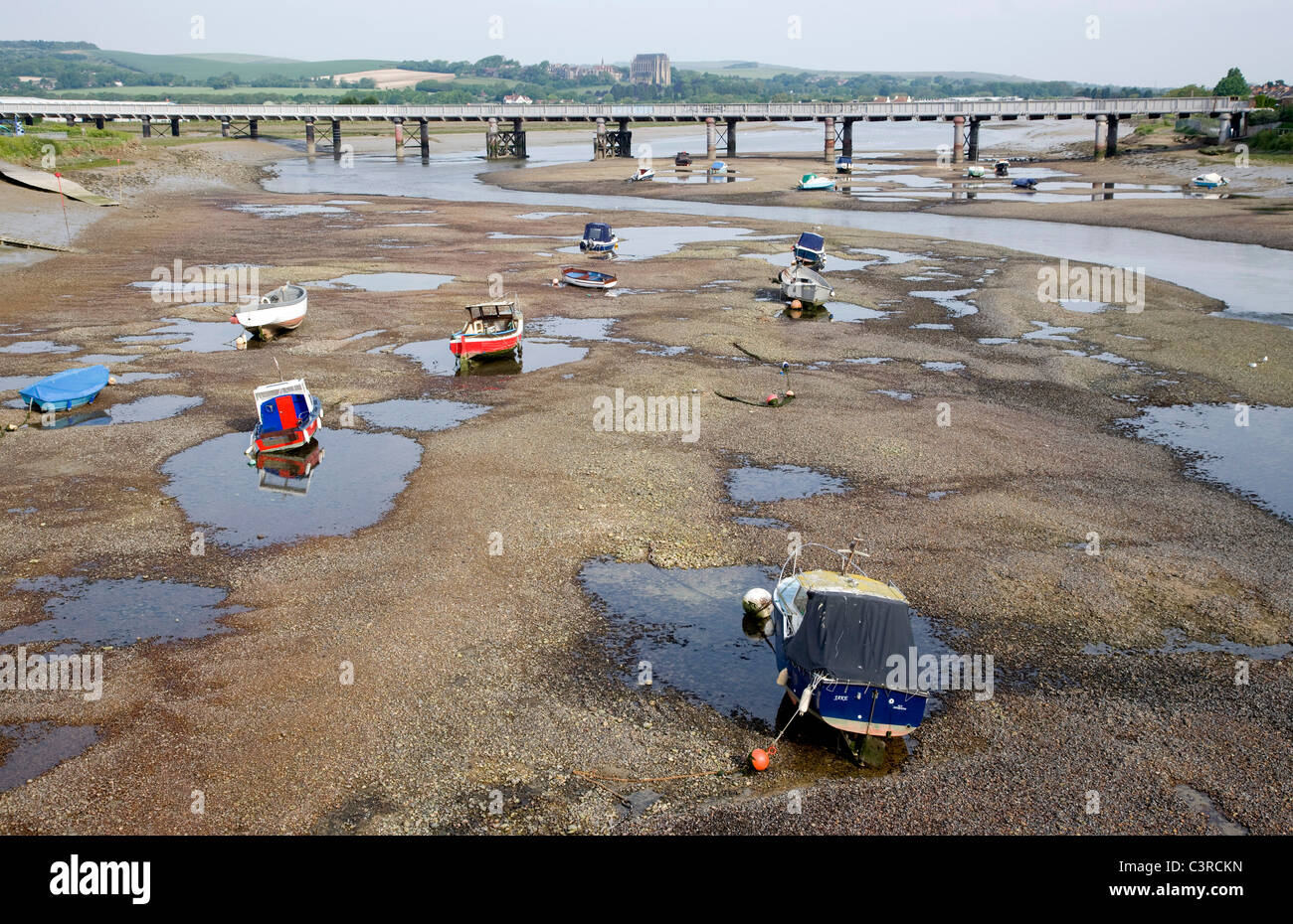River Adur Shoreham West Sussex at low tide Stock Photo