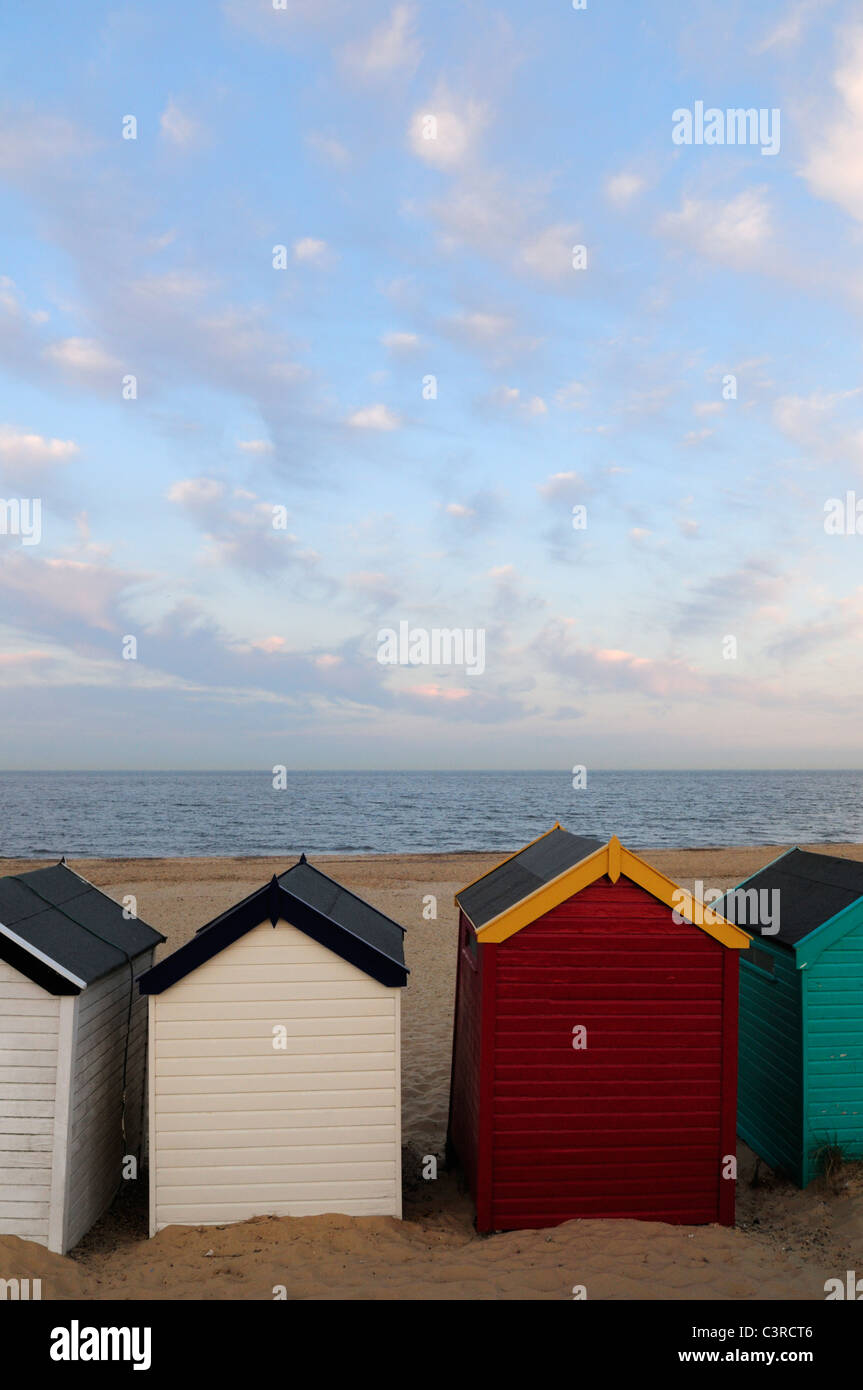 Beach Huts at Southwold, Suffolk, England, UK Stock Photo
