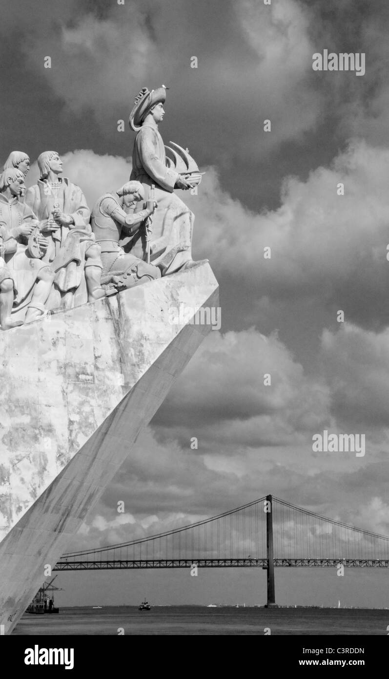 Monument To The Discoveries, in Belem district, Lisbon. Portugal, Europe. Stock Photo