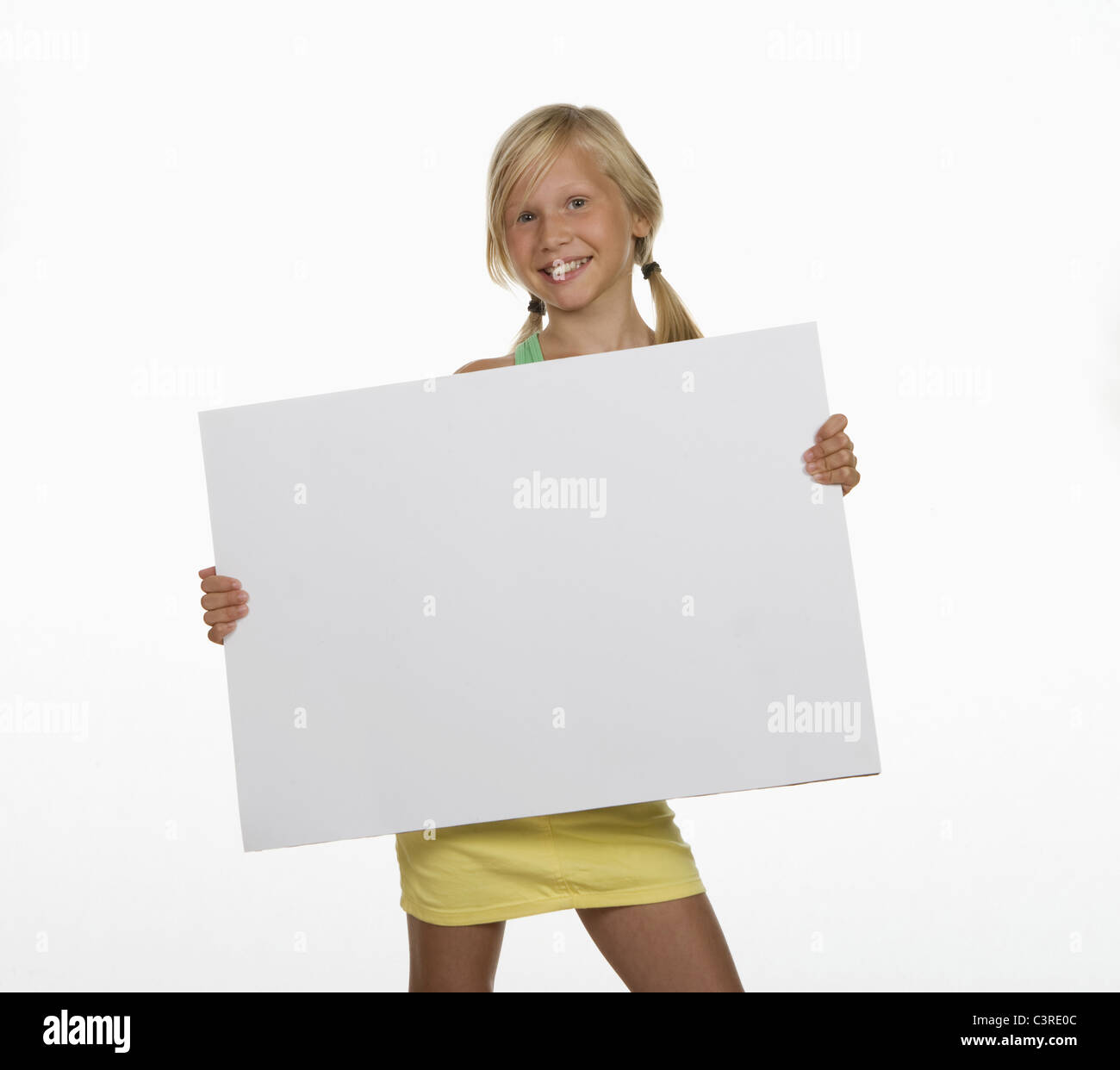 Holding blank placard hi-res stock photography and images - Alamy