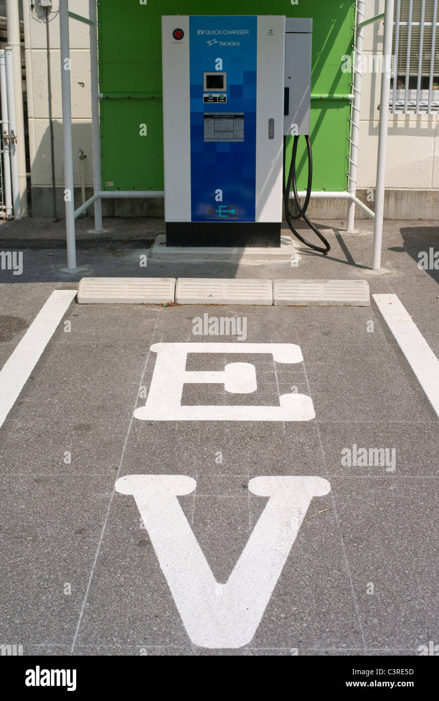 Electric Vehicle charging station in Okinawa, Japan Stock Photo Alamy